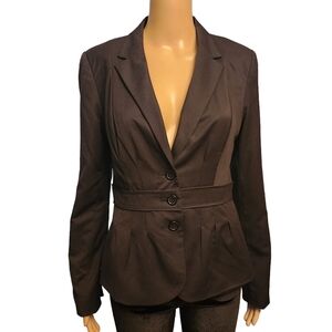 ELLE Fitted Black Pinstripe Blazer Fits like 4